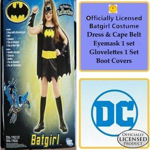 DC Comic Girls' Childs Kids Batgirl 7-Piece Costume set Large 10-12 NWT/NEW